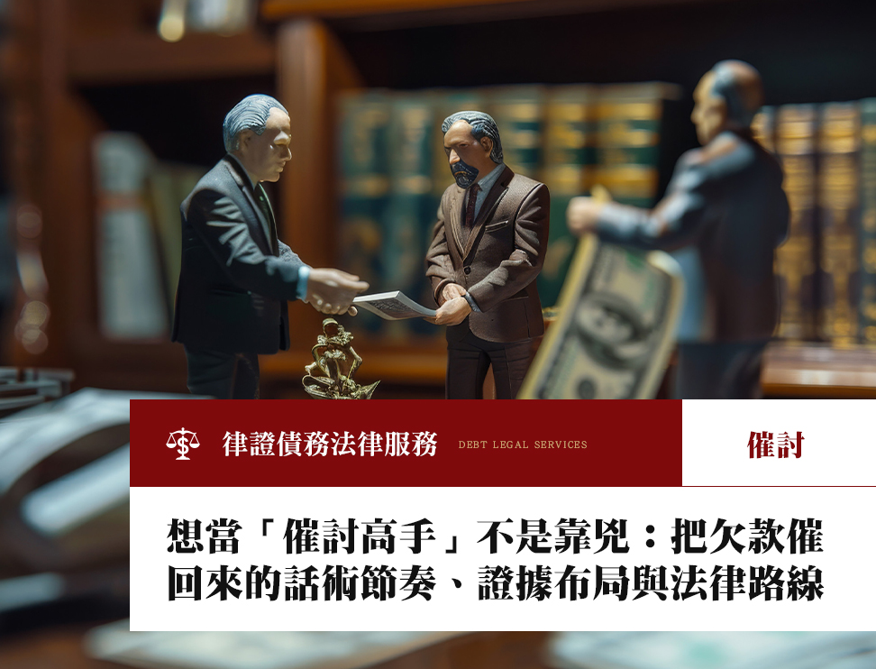 想當「催討高手」不是靠兇:把欠款催回來的話術節奏、證據布局與法律路線