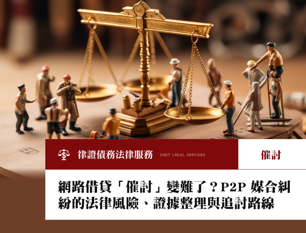 網路借貸「催討」變難了?P2P 媒合糾紛的法律風險、證據整理與追討路線