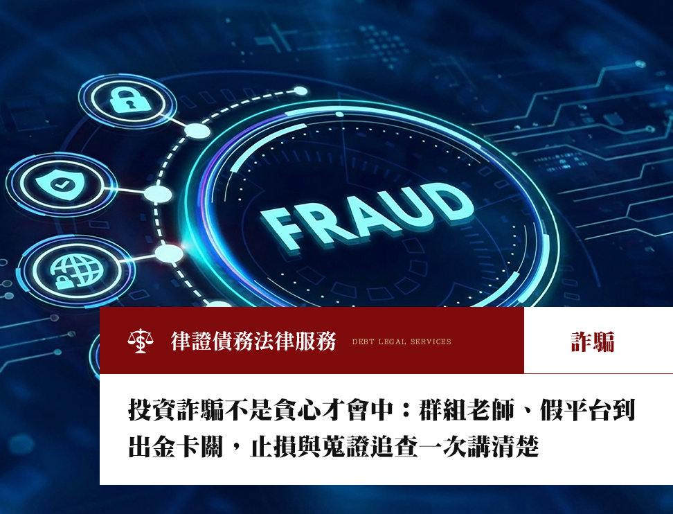 投資詐騙不是貪心才會中:群組老師、假平台到出金卡關,止損與蒐證追查一次講清楚