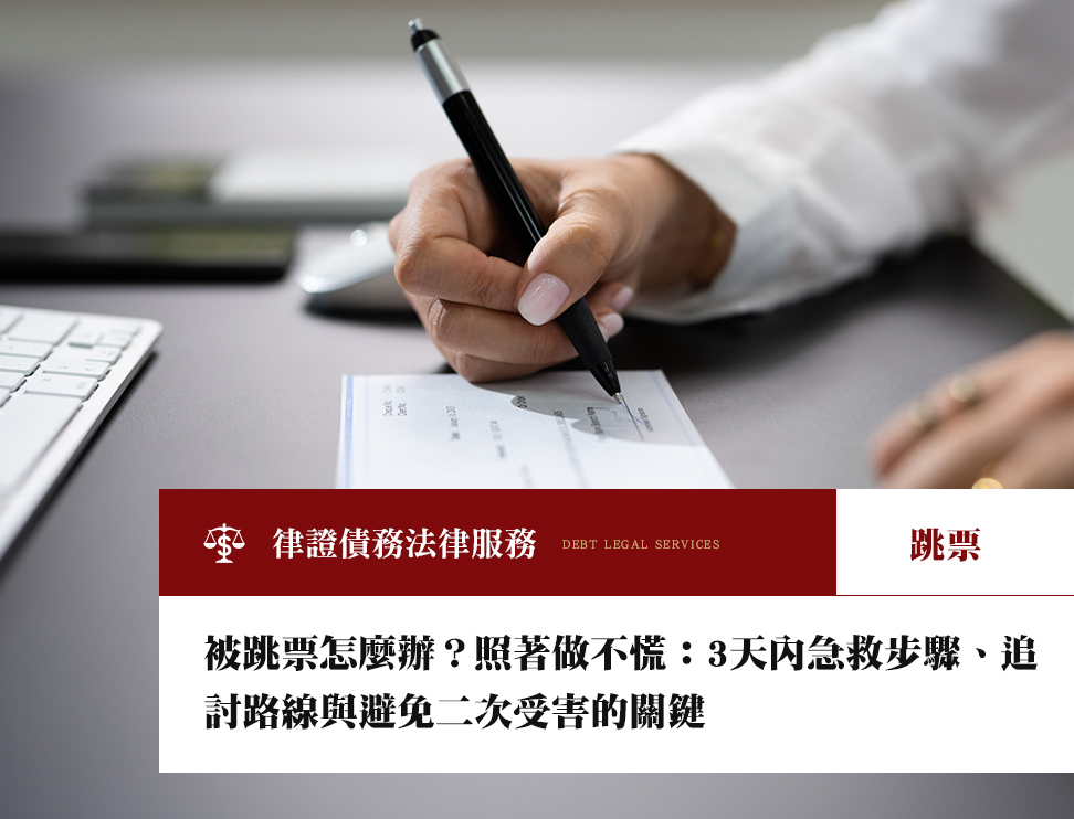 被跳票怎麼辦?照著做不慌:3天內急救步驟、追討路線與避免二次受害的關鍵